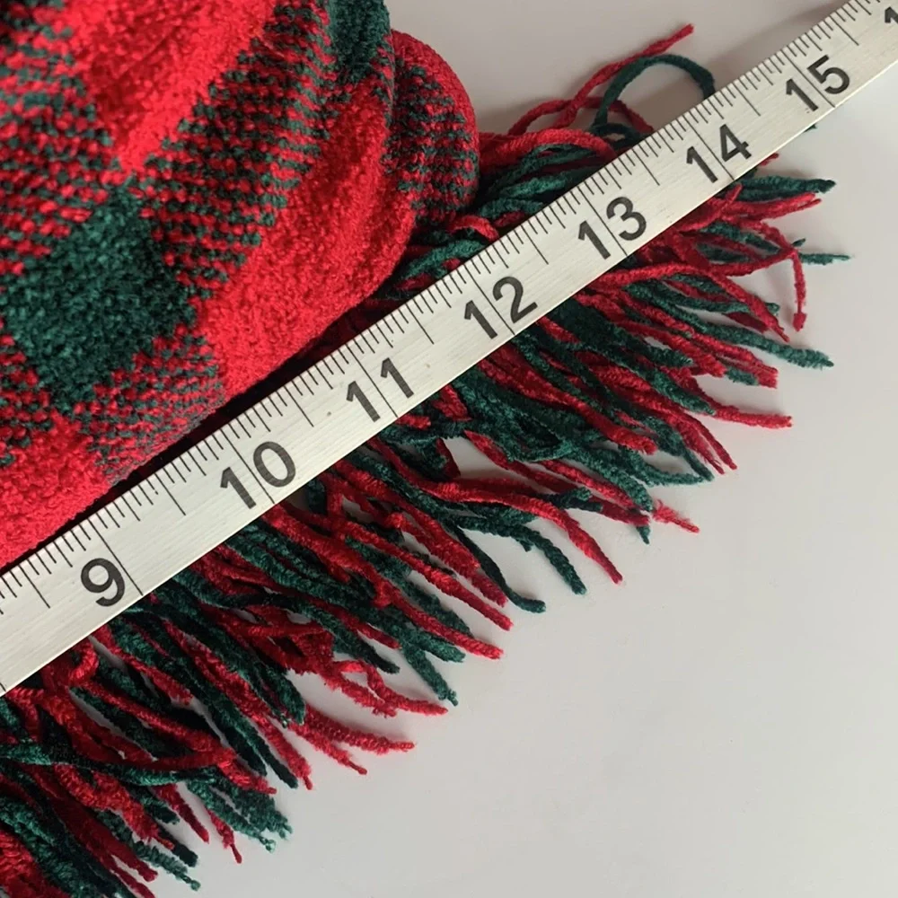 Christmas fringed pillow 18x12 very soft
